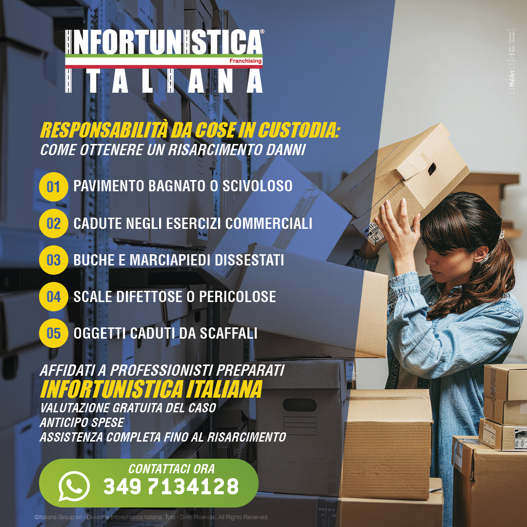 Risarcimento danni per responsabilità da cose in custodia: quando è possibile ottenerlo.