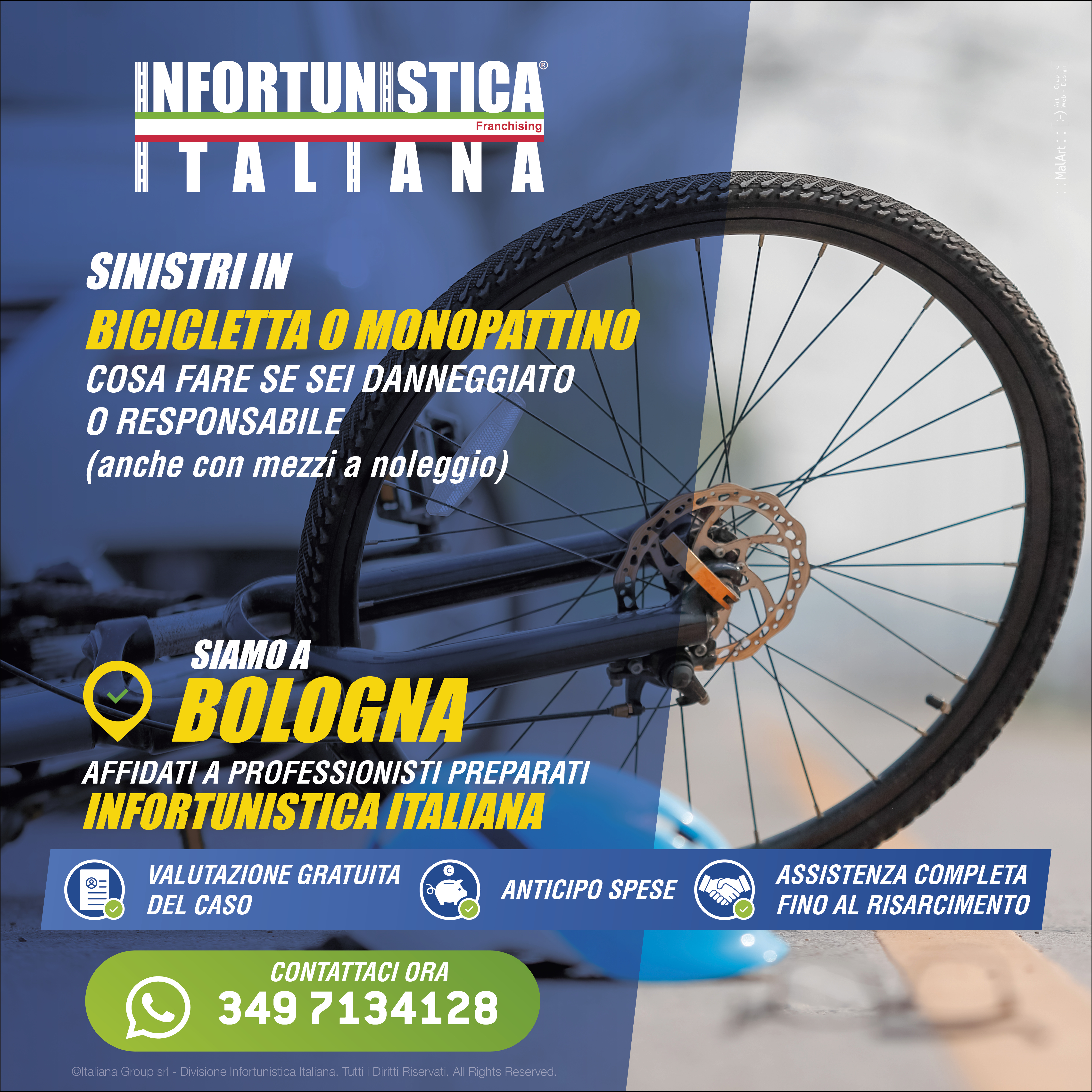 Sinistri in bicicletta e monopattino: cosa fare se sei danneggiato o responsabile (anche con mezzi a noleggio).