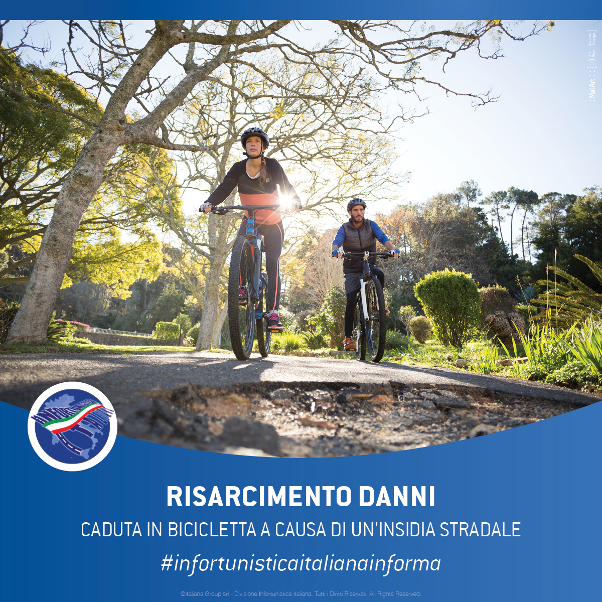 Cadute in Bicicletta a causa di un'insidia stradale