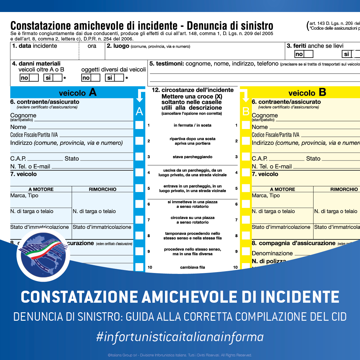 Incidente Stradale: Come compilare correttamente il CID