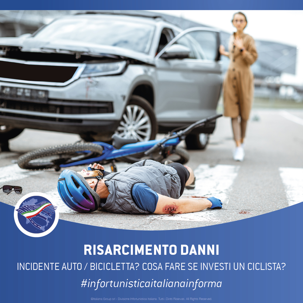 Incidente tra un'auto e una bicicletta: Risarcimento Danno Ciclista Investito
