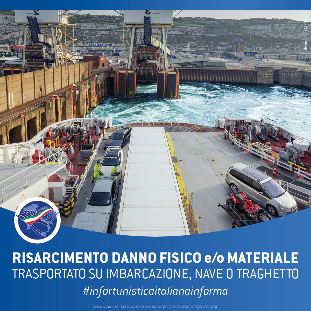 Risarcimento Danno fisico e/o Materiale subito su un'imbarcazione, nave o traghetto.