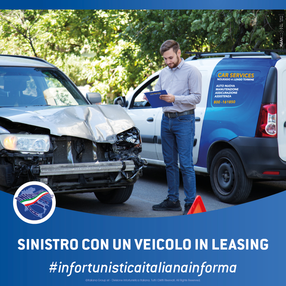 Hai avuto un sinistro con un veicolo in leasing oppure in noleggio a lungo termine ?
